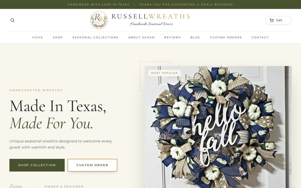 Homepage of RussellWreaths